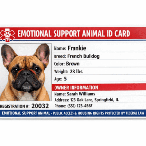 Emotional Support Certificate (ESA)